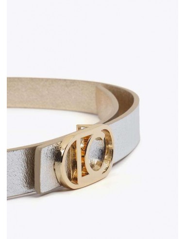 Cinturón Reversible Metalizado con Hebilla Logo...