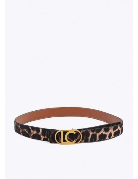 Cinturón Reversible Animal Print con Hebilla Logo LC – Lola Casademunt