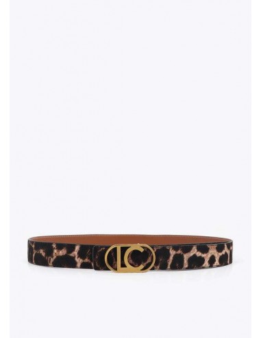 Cinturón Reversible Animal Print con Hebilla Logo LC – Lola Casademunt