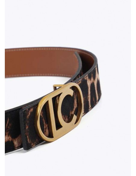 Cinturón Reversible Animal Print con Hebilla Logo LC – Lola Casademunt