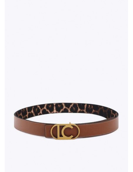Cinturón Reversible Animal Print con Hebilla Logo LC – Lola Casademunt