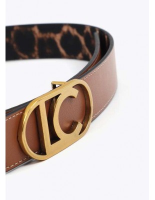 Cinturón Reversible Animal Print con Hebilla Logo LC – Lola Casademunt 2