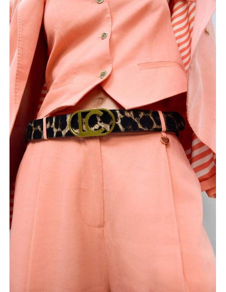 Cinturón Reversible Animal Print con Hebilla Logo LC – Lola Casademunt