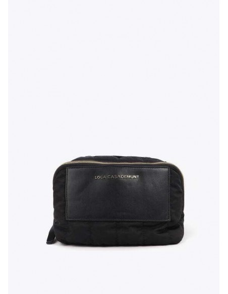 Neceser de Nylon y Efecto Piel con Logo – Lola Casademunt
