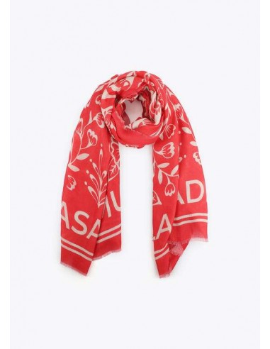 Fular Estampado Floral con Logo – Lola Casademunt