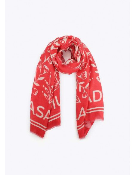 Fular Estampado Floral con Logo – Lola Casademunt