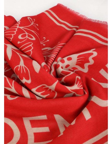 Fular Estampado Floral con Logo – Lola Casademunt - detalle de la textura