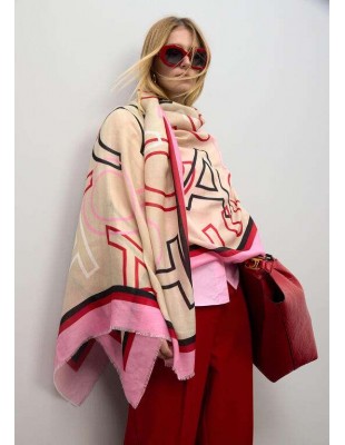 Fular Estampado con Letras Logo – Lola Casademunt