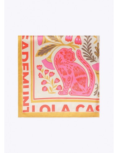 Pañuelo Satinado con Flores y Tigres – Lola...