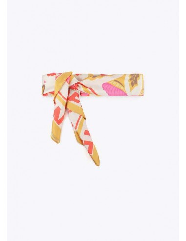 Pañuelo Satinado con Flores y Tigres – Lola Casademunt