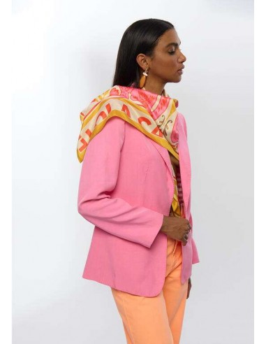 Pañuelo Satinado con Flores y Tigres – Lola Casademunt