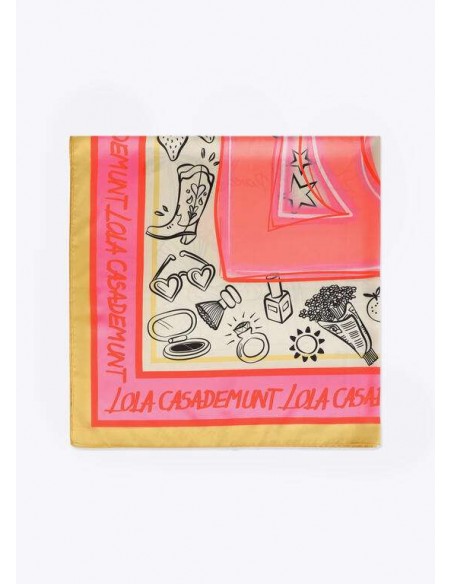 Pañuelo Satinado con Logo LC – Lola Casademunt