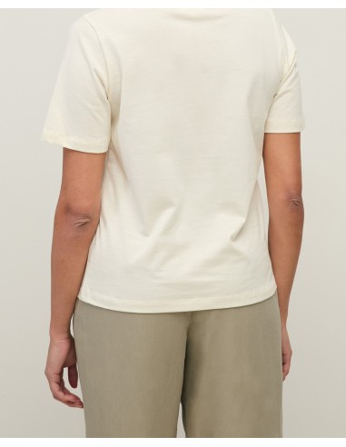 Camiseta de algodón orgánico cuello redondo – Yerse - color crudo - vista posterior