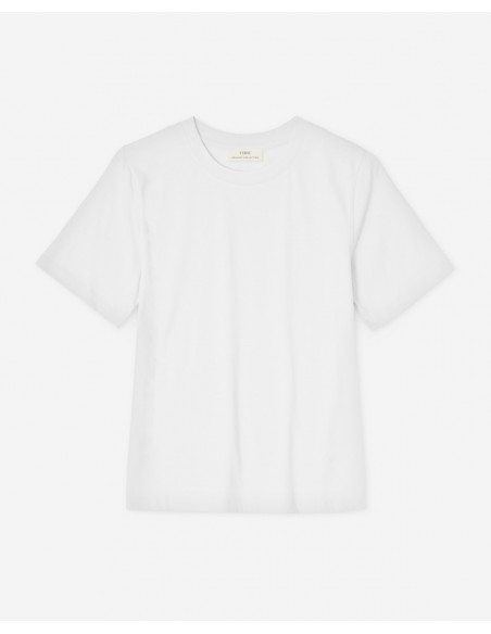 Camiseta de algodón orgánico cuello redondo – Yerse - color blanco
