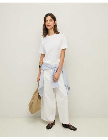 Camiseta de algodón orgánico cuello redondo – Yerse - color blanco