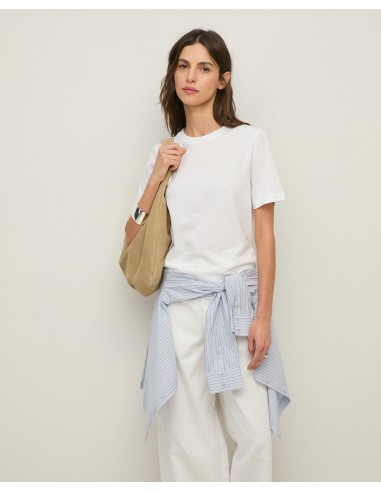 Camiseta de algodón orgánico cuello redondo – Yerse - color blanco