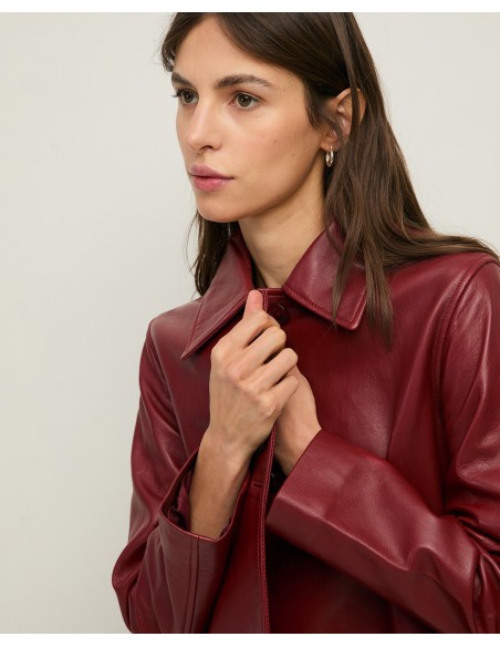 Chaqueta Larga de Piel Napa – Yerse