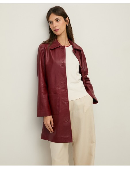 Chaqueta Larga de Piel Napa – Yerse