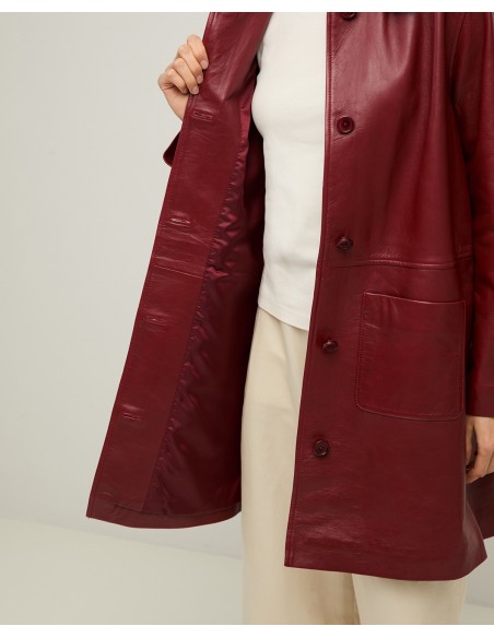 Chaqueta Larga de Piel Napa – Yerse