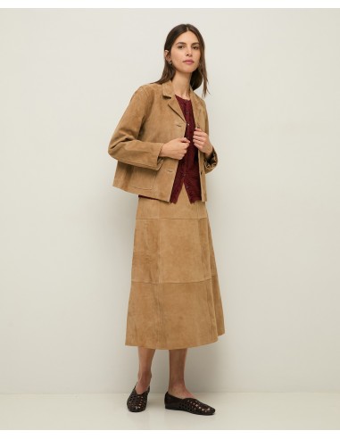 Chaqueta de Ante con Cuello Solapa – Yerse