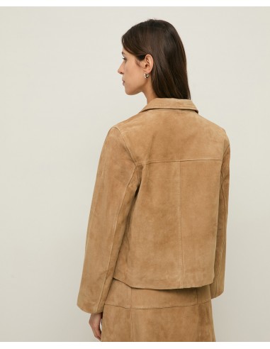 Chaqueta de Ante con Cuello Solapa – Yerse - vista posterior